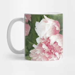 Beautiful green leaves , pink flowers design Mug